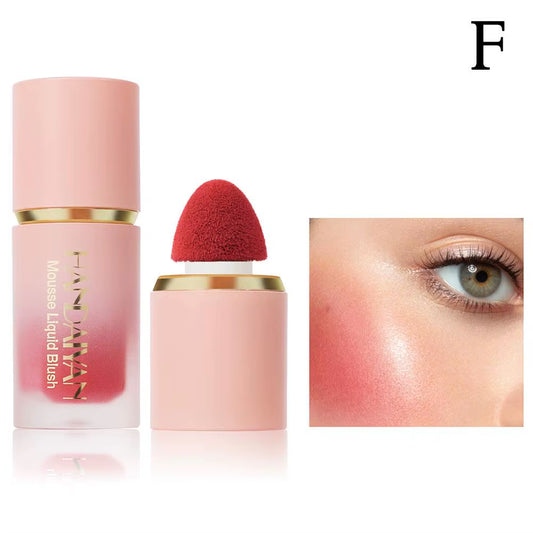 Makeup Cheek Blush Stick Cream Liquid Blush with Cushion Applicator for Cheeks Blusher Lightweight Makeup