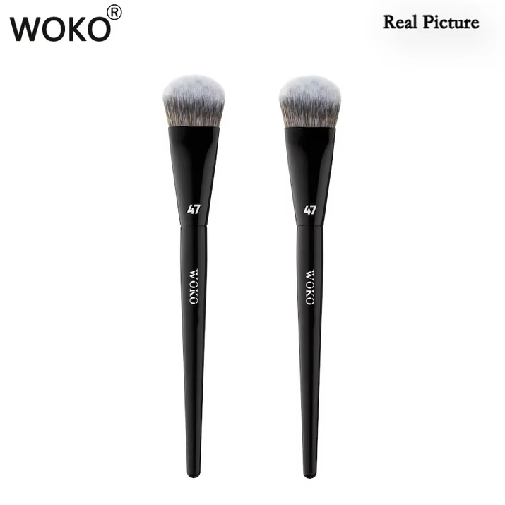 PRO 47 Foundation Brush Broom Foundation Shadow Brush Liquid Cream Blending Blush Angled Professional Makeup Brush Cosmetic Tool