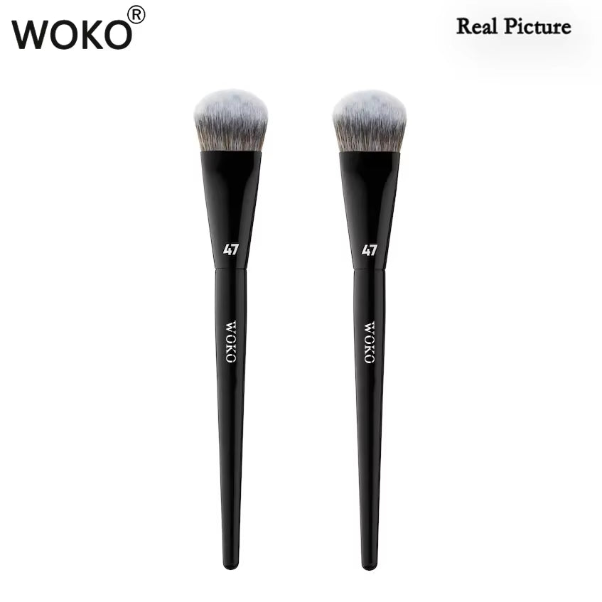 PRO 47 Foundation Brush Broom Foundation Shadow Brush Liquid Cream Blending Blush Angled Professional Makeup Brush Cosmetic Tool