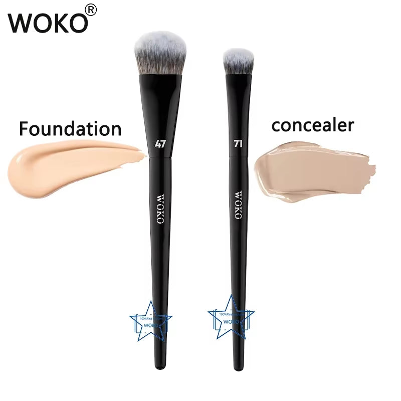 PRO 47 Foundation Brush Broom Foundation Shadow Brush Liquid Cream Blending Blush Angled Professional Makeup Brush Cosmetic Tool
