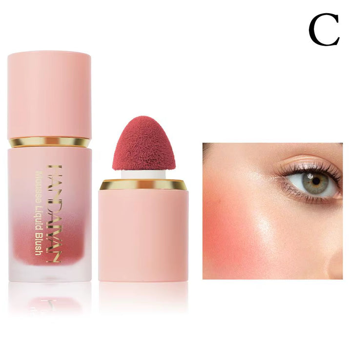 Makeup Cheek Blush Stick Cream Liquid Blush with Cushion Applicator for Cheeks Blusher Lightweight Makeup