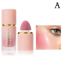 Makeup Cheek Blush Stick Cream Liquid Blush with Cushion Applicator for Cheeks Blusher Lightweight Makeup