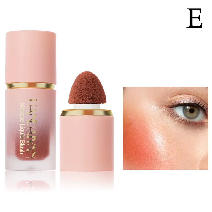 Makeup Cheek Blush Stick Cream Liquid Blush with Cushion Applicator for Cheeks Blusher Lightweight Makeup