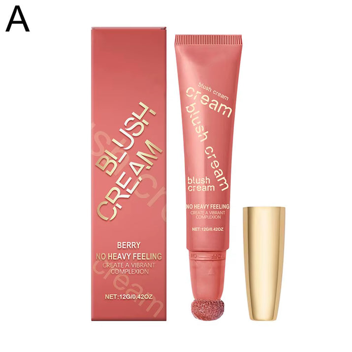 Makeup Cheek Blush Stick Cream Liquid Blush with Cushion Applicator for Cheeks Blusher Lightweight Makeup