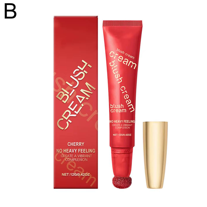 Makeup Cheek Blush Stick Cream Liquid Blush with Cushion Applicator for Cheeks Blusher Lightweight Makeup