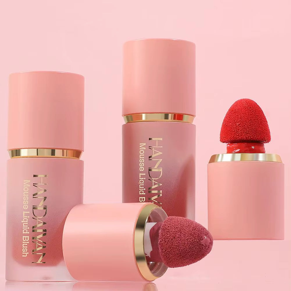 Makeup Cheek Blush Stick Cream Liquid Blush with Cushion Applicator for Cheeks Blusher Lightweight Makeup