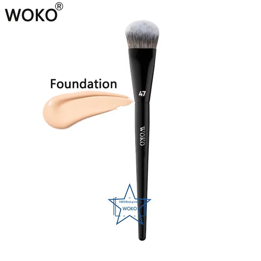 PRO 47 Foundation Brush Broom Foundation Shadow Brush Liquid Cream Blending Blush Angled Professional Makeup Brush Cosmetic Tool