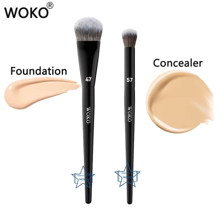 PRO 47 Foundation Brush Broom Foundation Shadow Brush Liquid Cream Blending Blush Angled Professional Makeup Brush Cosmetic Tool